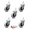 Service Caster 3 Inch Thermoplastic Wheel 12mm Threaded Stem Caster Set with Brakes SCC, 5PK SCC-TS05S310-TPRS-M1215-5 - alternate 1